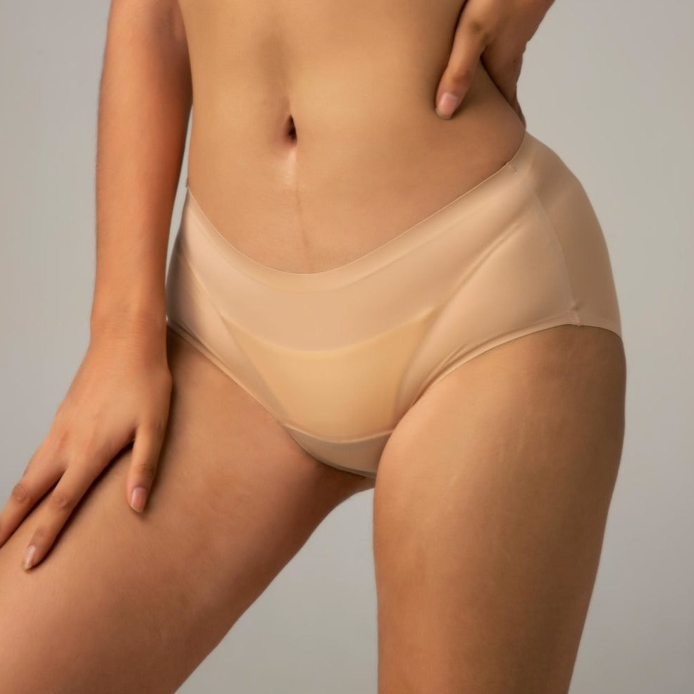 LightXome Menstrual Period Panties Leak-Proof Organic Cotton Protective Mid Waist Briefs Underwear - LightXome