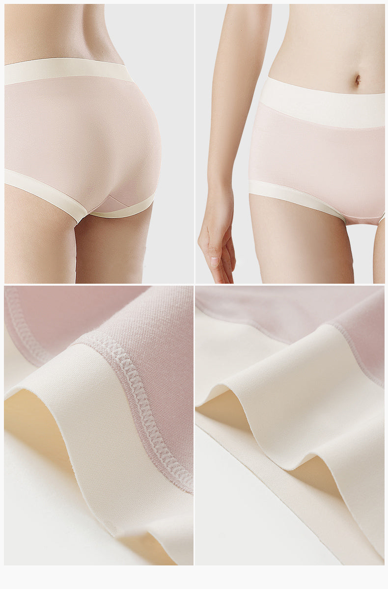 LightXome Modal Mid Waist Panties for Ladies Antibacterial Cotton Crotch Summer Thin Seamless Boxer