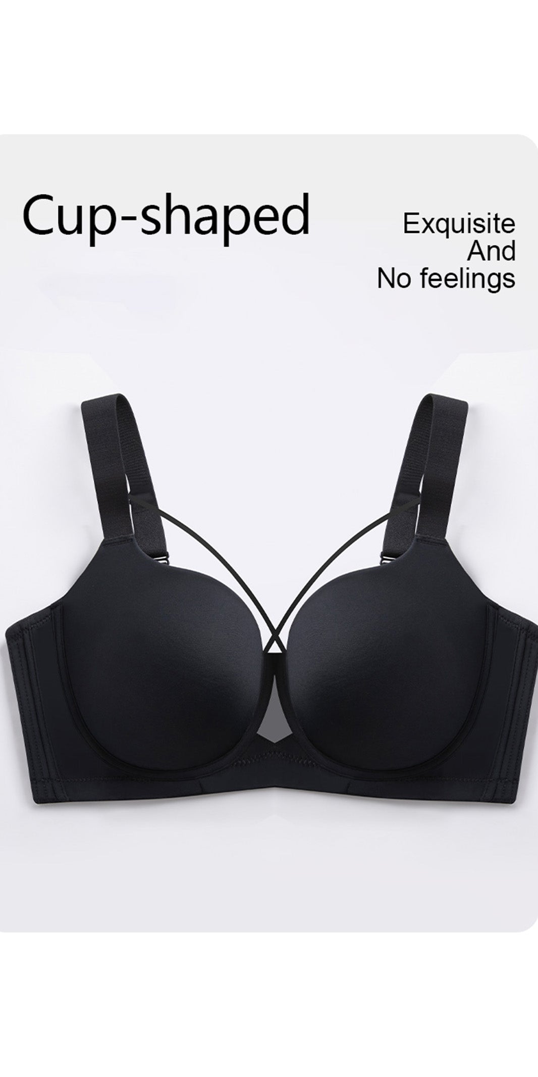 Large Size Traceless Glossy Full Cup Thin Gathering Bra