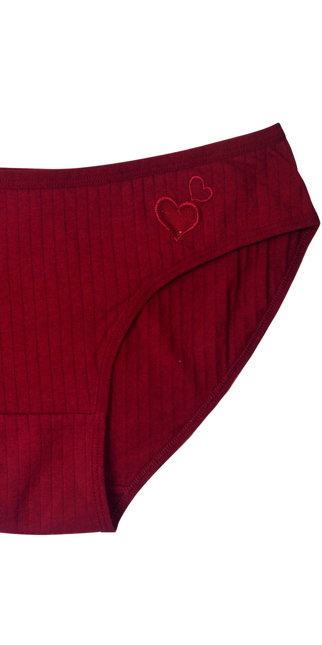 Mid-rise Hip-lifting Pure Cotton Heart Embroidery Underwear
