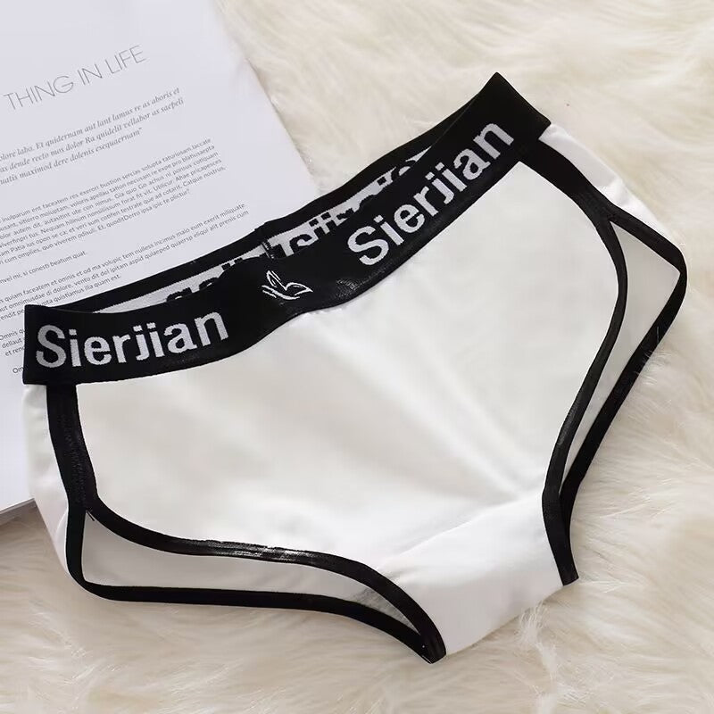 Cotton Crotch Antibacterial Mid-Rise Simple Sport Style Triangle Panties