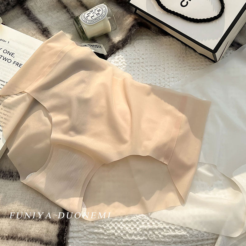 Nude Mask Ice Silk Sheer Thin Seamless One Piece Panties