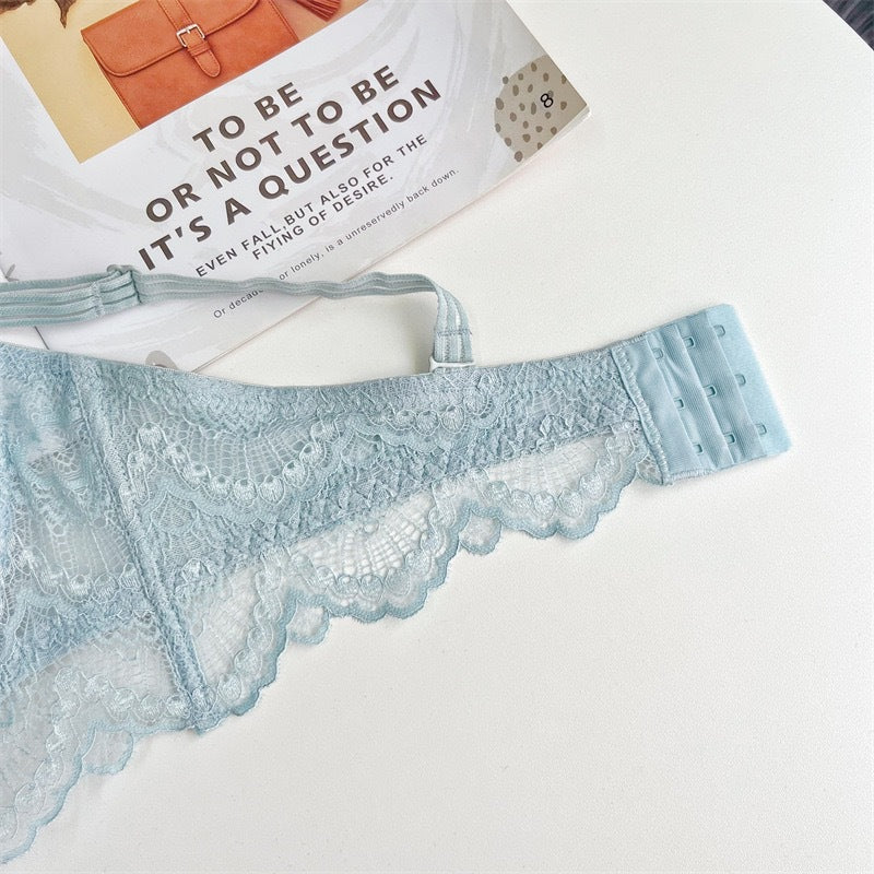 French Lace Half Cup Thin Bra
