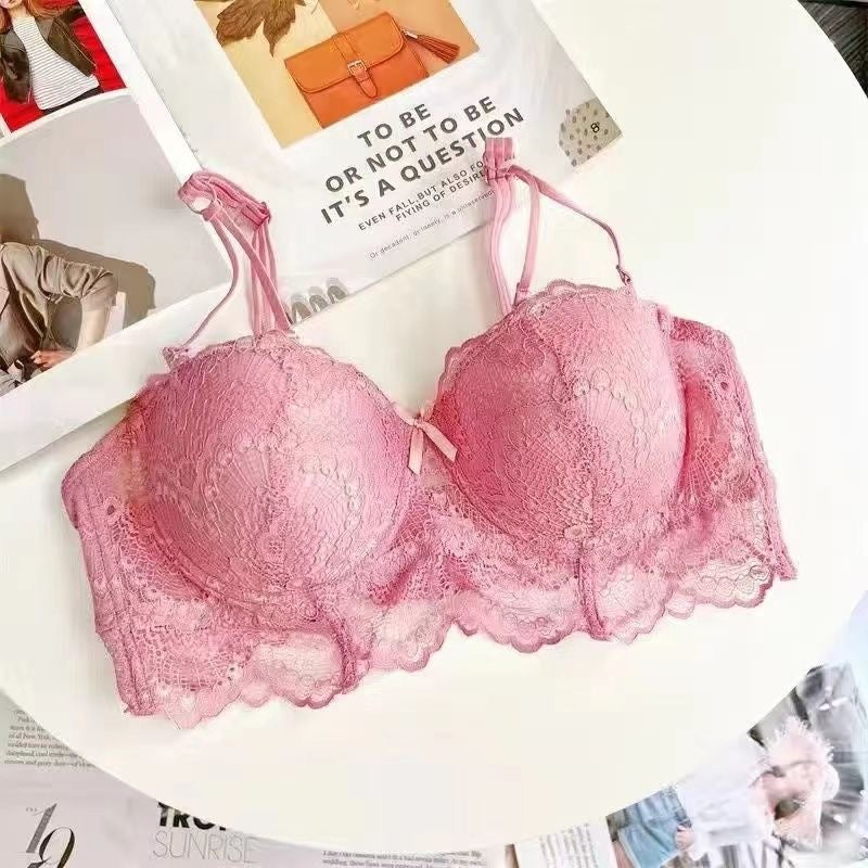 French Lace Half Cup Thin Bra