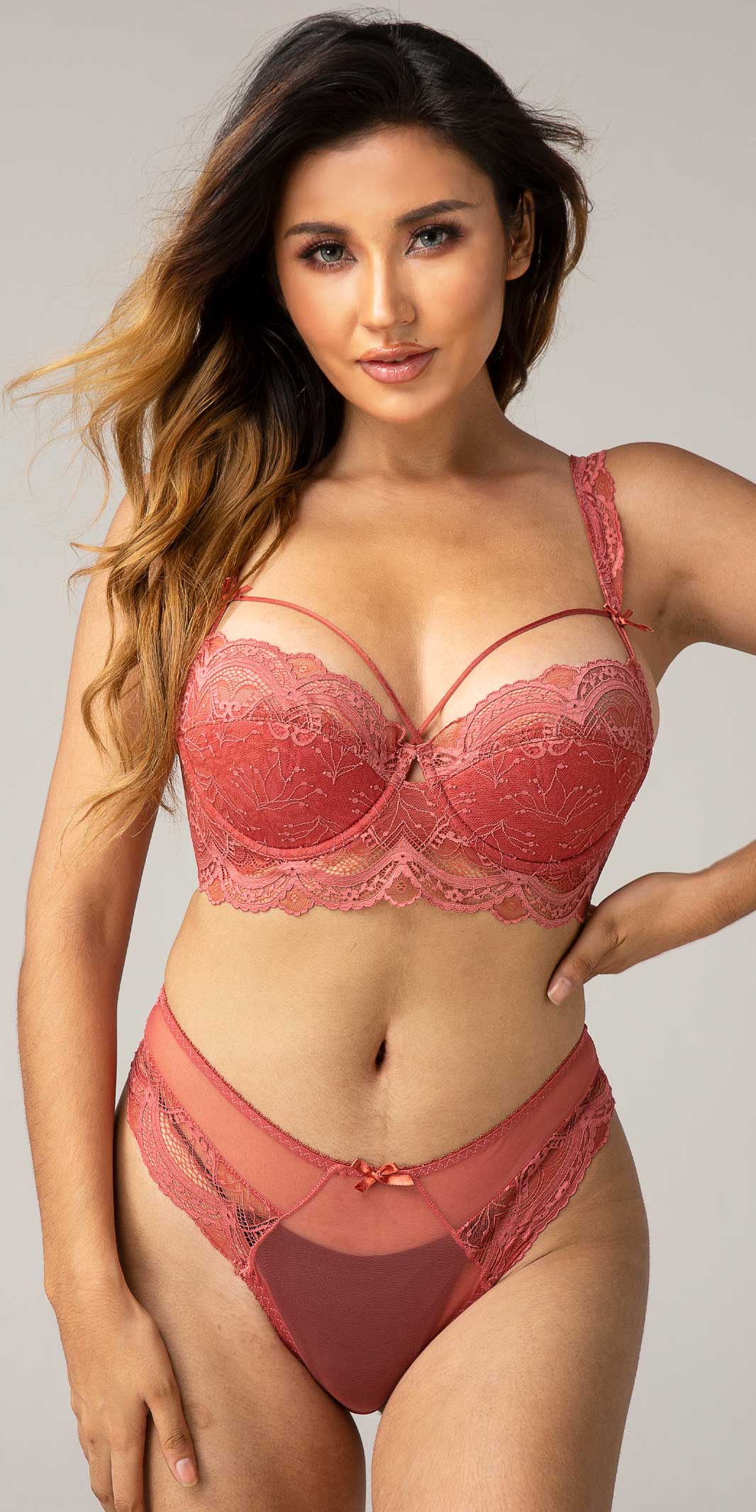 Sexy Style Lace Balconette Bra（Buy a bra and get a panty）