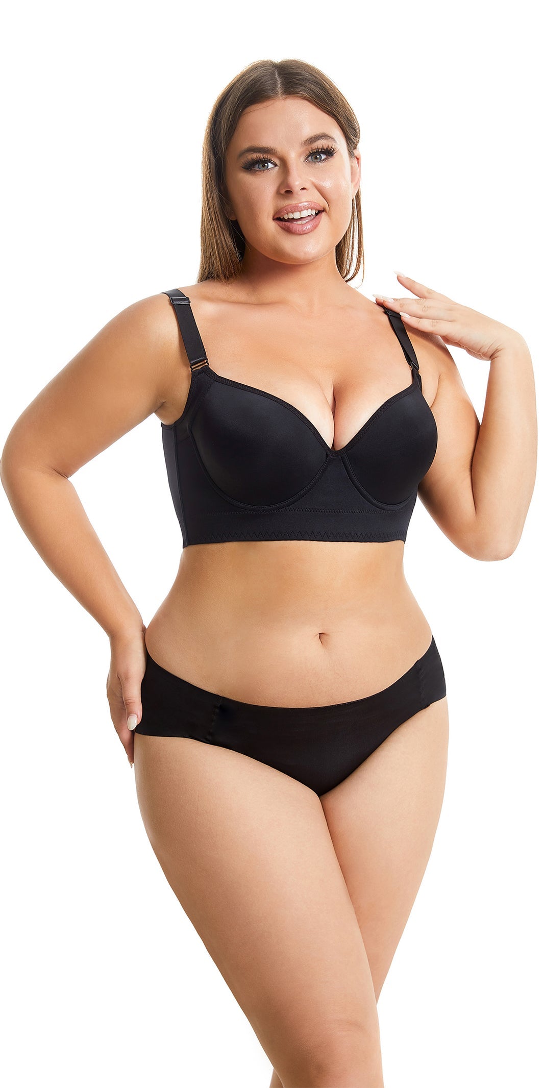 Plus Size Thin Back Lingerie With Steel Ring Bra