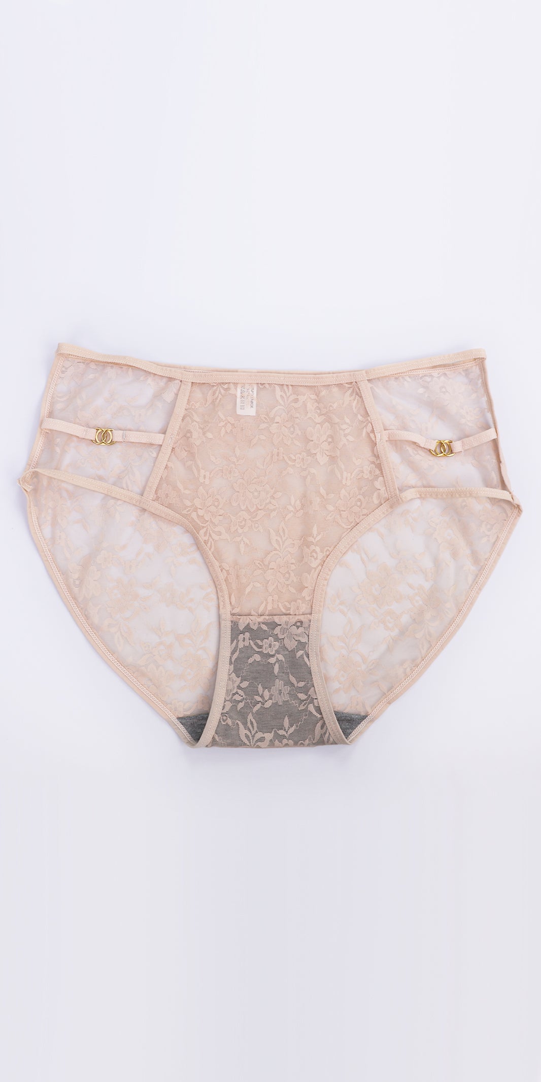 Sexy Cutout Spaghetti Strap Lace Panties with Metal Buckle