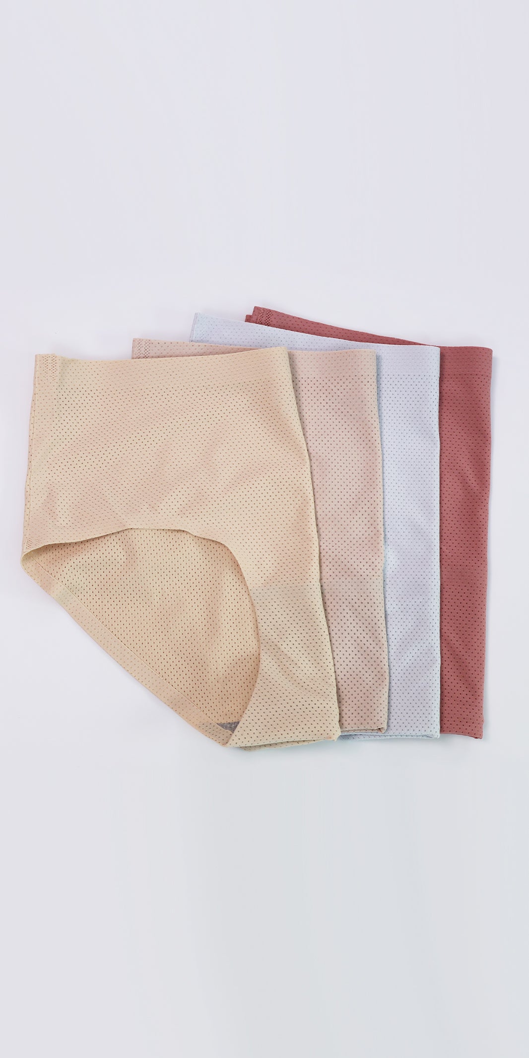 One Piece Seamless Ice Silk Mesh Antibacterial Cotton Crotch Panties