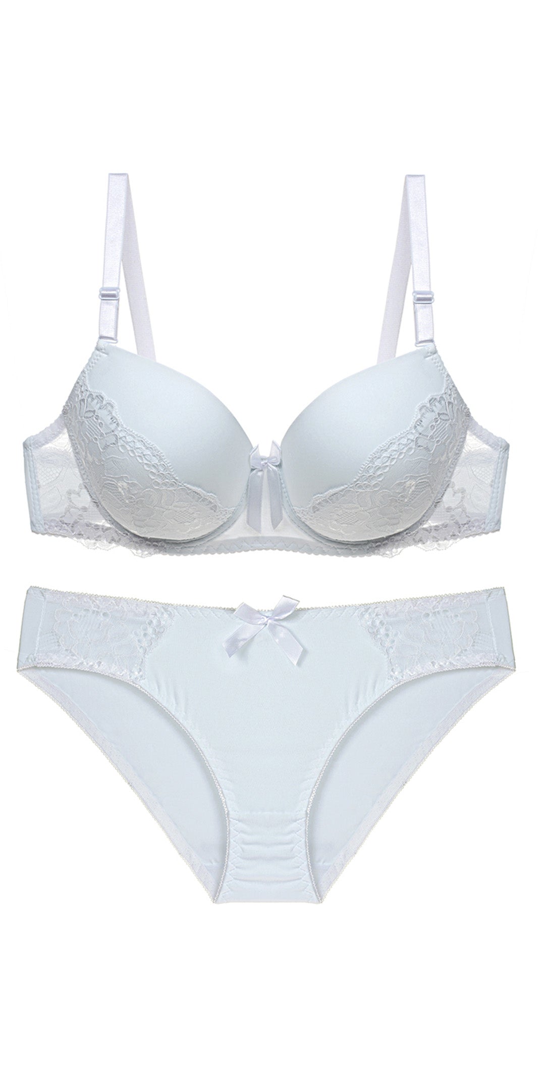 Sensual Romance Embroidered Lace Bra and Panties Set