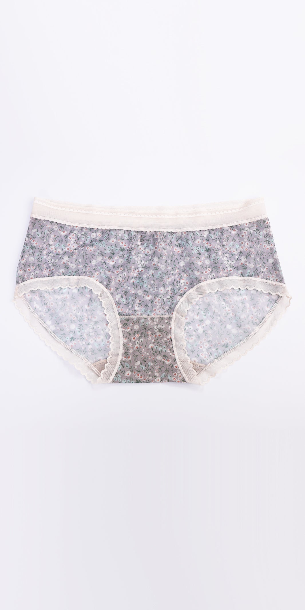 Sexy Mesh Breathable Mid-Low Waist Thin Section Mugwort Bottom Crotch Panties