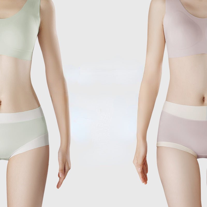 LightXome Modal Mid Waist Panties for Ladies Antibacterial Cotton Crotch Summer Thin Seamless Boxer - LightXome